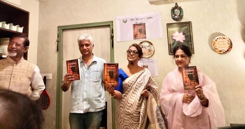 File:Book launch in Kolkata in December 2025 by Madhumanti Maitra, professor and TV anchor, along with Sanjay Mishra, documentary filmmaker..jpg